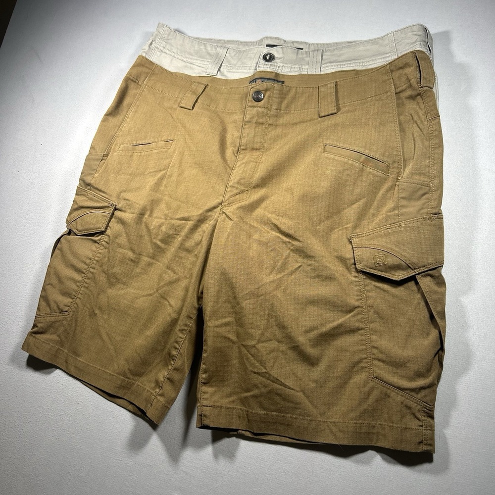 5.11 Tactical Shorts Lot 2 Mens 38 Cargo Chino Coyote Khaki Ripstop Workwear